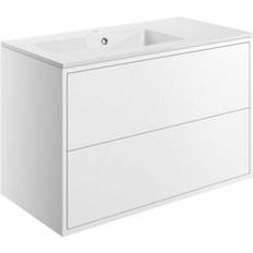 Matt White Wall-Mounted Vanity Unit 900mm