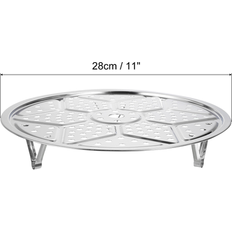 Inserts Unique Bargains Stainless Steel Steamer Rack 11" 1 pcs Steam Insert