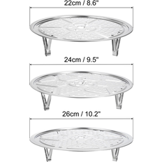 Inserts Unique Bargains Stainless Steel Steamer Rack 8.6" 9.5" 10.2" Set of 3 Steam Insert