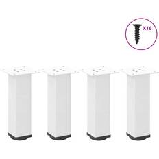 Steel - White Table Legs vidaXL White Coffee Legs 4 pcs Table Leg