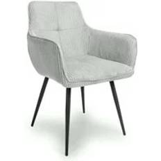 Shankar Denver Corduroy Light Grey Dining Chairs Kitchen Chair