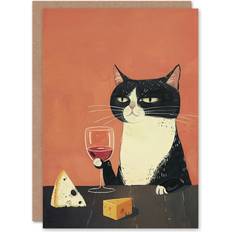 ARTERY8 Tuxedo Cat Cheese Wine Lover Fun