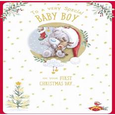 Me to You Bear Sitting On Moon Baby Boy Card