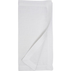 Saro Lifestyle Pure Linen White Set of 4 Cloth Napkin White (50.8x50.8cm)