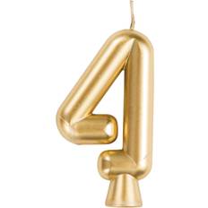 Cake Candles Creative Converting Golden Number 4 Birthday Candle 1 Count