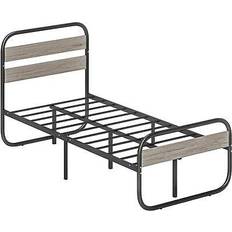 Beds & Mattresses Homcom 3ft Single Bed Frame Grey