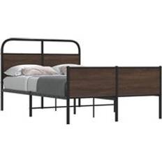 Beds & Mattresses Berkfield Home Bed Frame without Mattress 140x190 cm Brown Oak