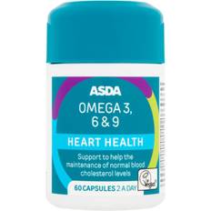Vitamins & Supplements Asda Omega 3 6 & 9 Heart Health 60 Capsules
