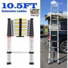 10.5FT Aluminum Telescoping Climbing Ladder EN131