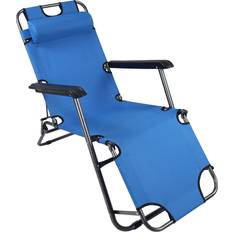 Blåa - Metall Solsängar VCM Multicoloured Foldable Garden Lounger