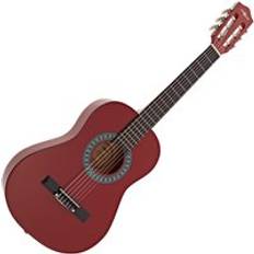 1 2 gitarr Gear4music Junior Klassisk Gitarr 1/2-storlek Röd