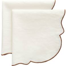 Decotique Gia Napkin 45x45 cm 2-pack White Towel Brown, White (130x)
