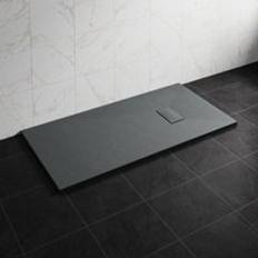 Showers NRG Anthracite Rectangle Slate Effect Shower Tray 1600 x 700 mm
