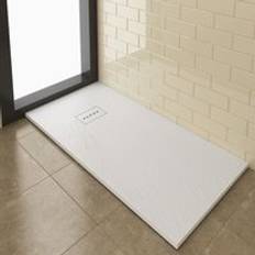 Showers Elegant White Slate Effect Shower Tray 1400 x 700 mm