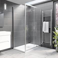 Showers Pavo Chrome 8mm Glass Rectangular Shower Enclosure 1400 x 700 mm