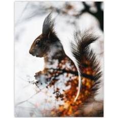 Grey Posters ARTERY8 Wall Art Print Squirrel Lover W18 inch x H24 inch Poster