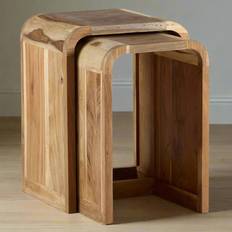 Brooklyn Aleiny Hardwood Nest of Tables Set of 2 Nesting Table