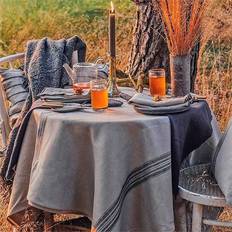 Lovely Linen Dukar & Tygservetter Lovely Linen Heritage Linneduk 145 x 250 Natur-Svart Bordsduk
