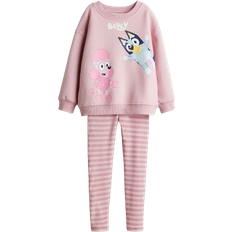 H&M Girl's Top and Leggings Set 2-piece - Light Pink/Bluey (1229678008)