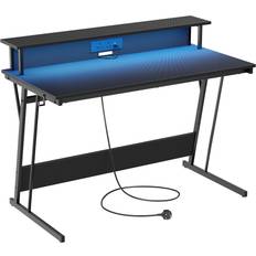 Vasagle Gaming Desk with LED Lights 60 x 120 x 76 cm, 120x600x760mm