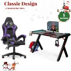 Rattantree RGB Gaming Desk and Chair Purple