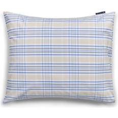 Lexington Checked Poplin Örngott 65x65 cm Beige Kuddöverdrag Blå, Beige