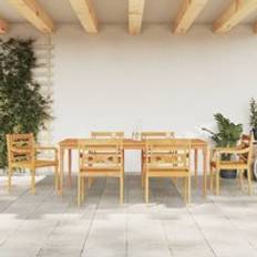 Teak Patio Dining Sets Berkfield Home 7 Piece Garden Solid Wood Teak Patio Dining Set
