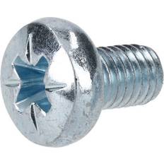 R-Tech Pozi Pan Head Machine Screws BZP M5 8mm Pack of 100