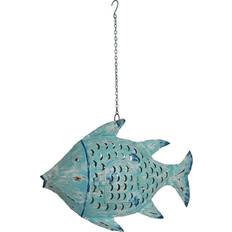 Järn Prydnadsfigurer Home ESPRIT Mediterranean Dekorativ Fiskfigur 63 x 11 x 41 cm Prydnadsfigur