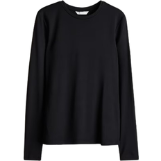 H&M Long Sleeved Microfibre Top - Black