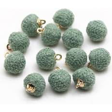 Buttons Sewing Kit with Metal Shank Green 10mm 30pcs