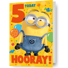 Childrens Parties Cards & Invitations Despicable Me Minions Age 5 Birthday Card