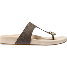 Michael Kors Women Slides Michael Kors Lucinda Signature Logo Sandal - Brown