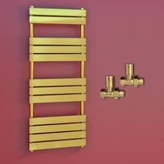 Water Radiators Myhomeware Gold Panel Towel Rail Radiator 500 x 1400 mm