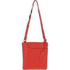 Ashwood Handbags Curve Zip Top Leather Cross Body Bag - Orange