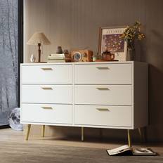 Chest of Drawers Mercer41 W111417629 White Chest of Drawer 47.2x30.1"