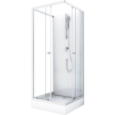 Skjutdörrar Duschkabiner Marwell Vit våg (CAB300) 800x800x2000mm