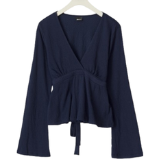 Gina Tricot Tie Top - Peacoat