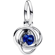 Pandora September Eternity Circle Dangle Charm - Silver/Blue/Transparent