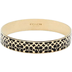 Coach Signature Enamel Bangle - Gold/Black