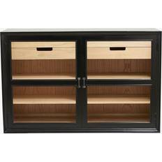 Madera Vitrinas de cristal Nordal Viva Black/Nature Glass Cabinet 148x96.5cm