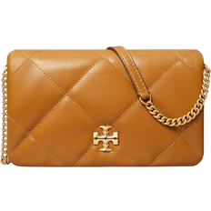 Tory Burch Kira Diamond Quilt Chain Wallet - Tan