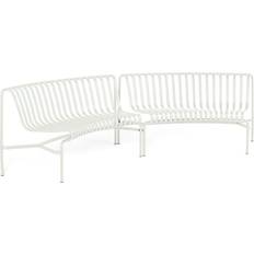 Stål Havebænke Hay Palissade Park Dining Bench Set of 2 - Cream White Havebænk