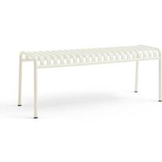 Stål Havebænke Havemøbler Hay Palissade Bench Cream White 120x42 cm Havebænk