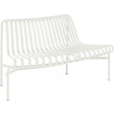 Stål Trädgårdsbänkar Hay Palissade Parkbänk Med Ryggstöd Add-on Out Cream White Trädgårdsbänk