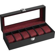 Velvet Watch Boxes Songmics 6 Slots Velvet Lining Watch Box