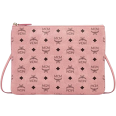 MCM Medium Crossbody Pouch in Visetos Original - Soft Pink