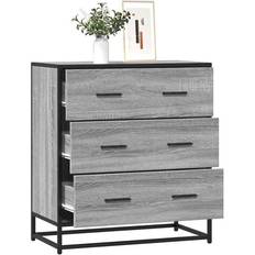 Berkfield Home Wood & Metal Grey Sonoma Chest of Drawer 68x76cm