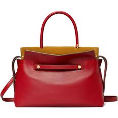 Tory Burch Mercer Textured Satchel - Ruby