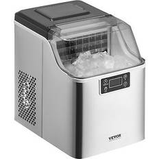 VEVOR Eiswürfelbereiter 20,4kg 24h Selbstreinigend mit Schaufelkorb Silber 22 lbs